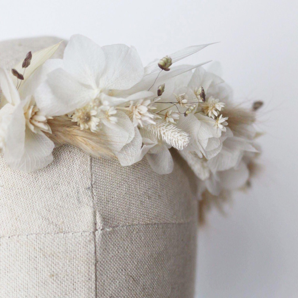 Couronne De Fleurs Stabilisées Et Séchées Intemporelle