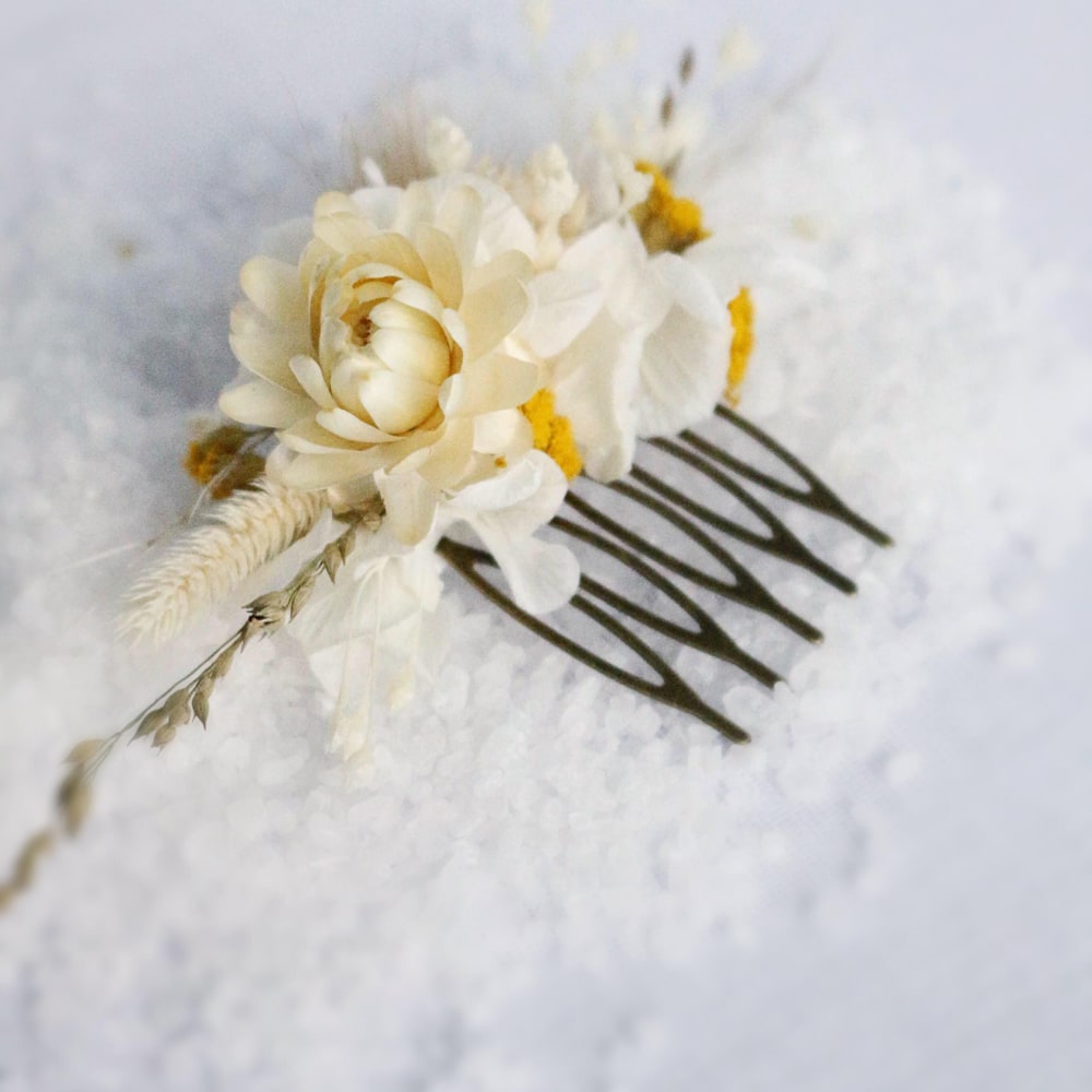 Peigne Mini En Fleurs Stabilisées Et Séchées Dune