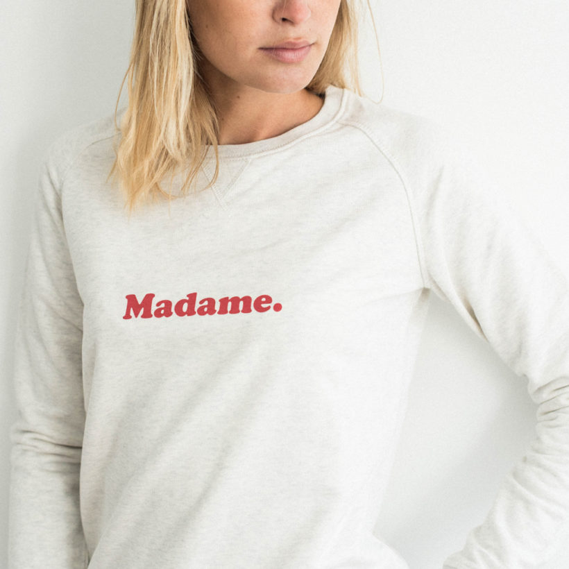 sweat shirt femme message